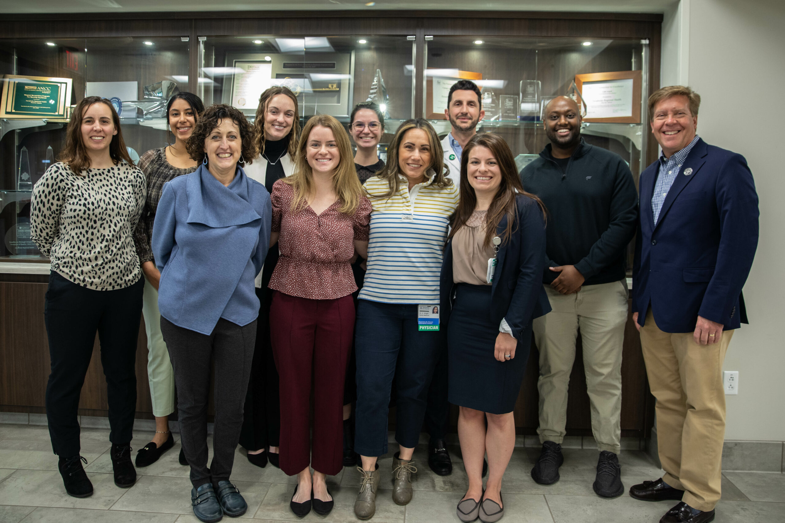 Medical Students with Hendricks Regional Health Preceptors and Marian University Education Team